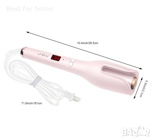 Професионална Автоматична Маша за Коса – 360° въртене, Дизайн против изгаряне и LCD дисплей, снимка 5 - Други - 53249642