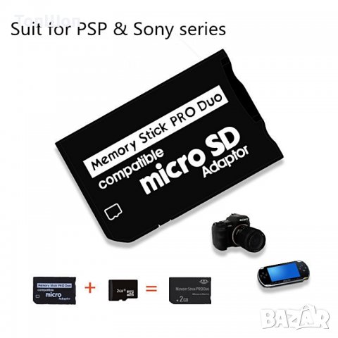 Memory Stick MS Pro Duo Adapter PSP, снимка 2 - Кабели и адаптери - 27537899