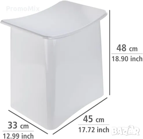 Кош за дрехи 2в1 Wenko 22949100 Wing Collector Табуретка за баня  , снимка 8 - Други стоки за дома - 49010143