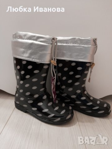 Нови детски гумени ботуши с топла подплата, снимка 1