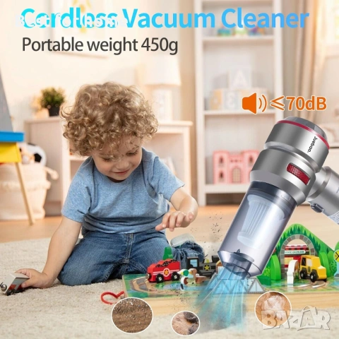 Ръчна безжична прахосмукачка за кола: 16000Pa мощни мини ръчни прахосмукачки , снимка 5 - Прахосмукачки - 53572750