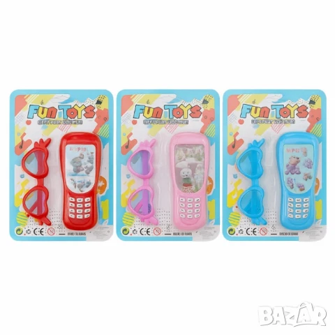 Детска музикална играчка – мобилен телефон с аксесоар очила, снимка 6 - Други - 51073061