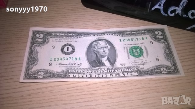 ДВА ДОЛАРА-РЯДКА БАНКНОТА, снимка 3 - Колекции - 26983623