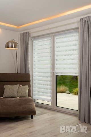 K-home 517667-28 Klemmfix двойна ролетна щора Madrid без пробиване бяла 45 x 200 см (Ш x Д)