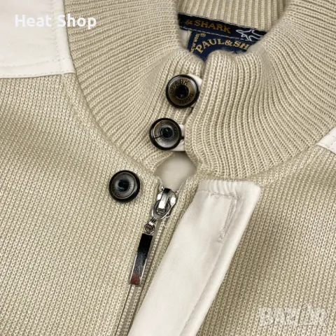 Мъжко плетено яке Paul & Shark Detachable Sleeves Wool Knitted Jacket, снимка 5 - Якета - 49388176