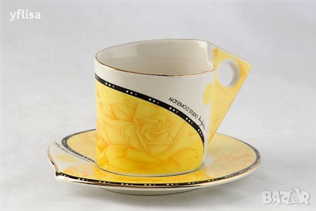 Чаши за кафе и чай фин порцелан с чинийка, снимка 4 - Чаши - 23043738