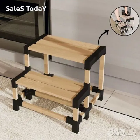 Помощно стъпало, за кухня, баня или килер, двойно, 38*39*38см, снимка 4 - Други - 42414331