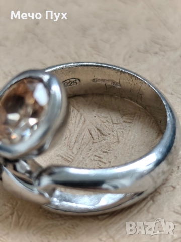 Сребърен пръстен (299), снимка 8 - Пръстени - 52581921