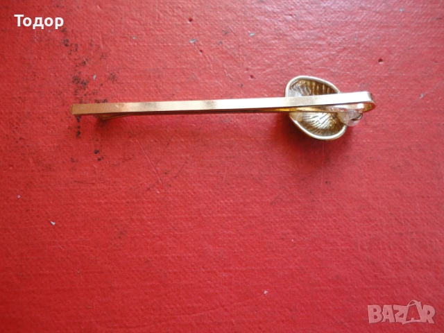Позлатена игла щипка за вратовръзка 4, снимка 4 - Други - 53042945