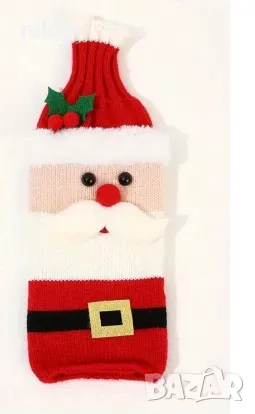 Дядо Коледа Калъф дреха облекло Коледно Коледна украса декораса за маса Коледа за шише бутилка, снимка 3 - Други - 47501124