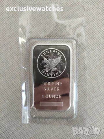 1 тройунция Sunshine Minting 999 чисто сребро, снимка 5 - Нумизматика и бонистика - 47677236