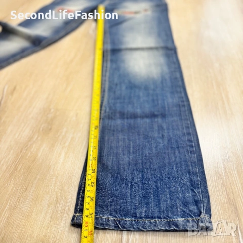 Мъжки дънки MISHUMO, сини, накъсани прави размер W32 L32, снимка 4 - Дънки - 53253209