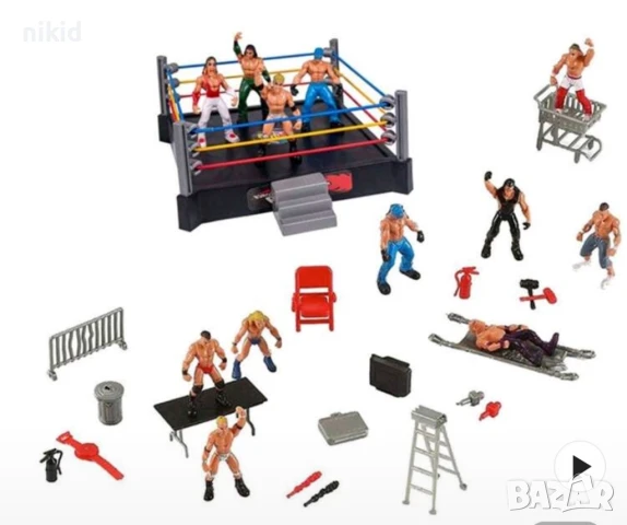 Кеч кечисти на ринг пластмасови фигурки играчки за игра и украса торта, снимка 6 - Фигурки - 51034995