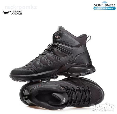 Мъжки зимни обувки Grand Attack в черен цвят, снимка 3 - Мъжки боти - 43440796