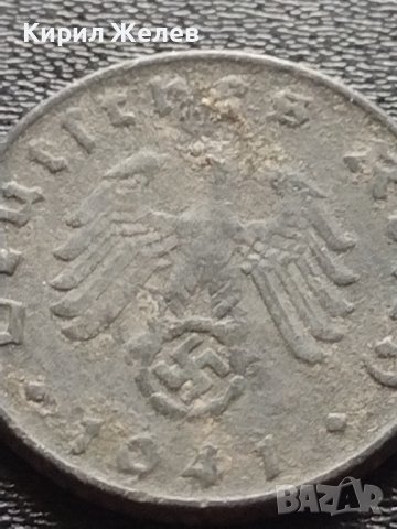 Две монети 1 райхспфенинг 1941г. / 5 райхспфенинг 1941г. Трети райх с СХВАСТИКА редки 25222, снимка 13 - Нумизматика и бонистика - 40639826