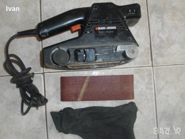 С РЕГУЛАЦИЯ-Black Decker BD83-Немски Професионален-Лентов Шлайф-500 Вата-180м/мин-Отличен-Блек Декер