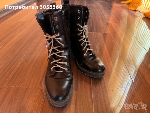 Дамски кожени боти 37 номер, снимка 3 - Дамски ботуши - 51858626