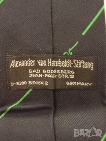 Винтидж вратовръзка Alexander Von Hunboldt Neck Tie Stiftung. , снимка 11 - Други - 43034404