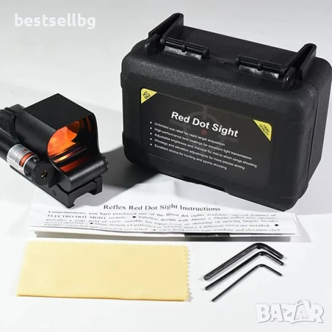 Тактически бързомер мерник с лазерен прицел за еърсофт въздушна пушка пистолет оръжие бързомерец, снимка 8 - Оборудване и аксесоари за оръжия - 51204422