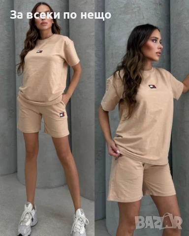 Tommy Hilfiger Дамски Летен Комплект👚🩳Дамски Къс Екип Томи Хилфигер - 5 Цвята Код A673, снимка 4 - Комплекти - 50693339