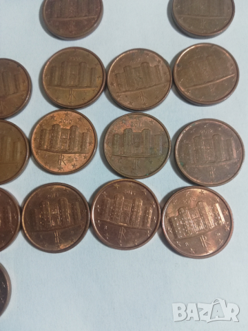 лот от 14 монети 1 евроцент Италия, снимка 4 - Нумизматика и бонистика - 44862161