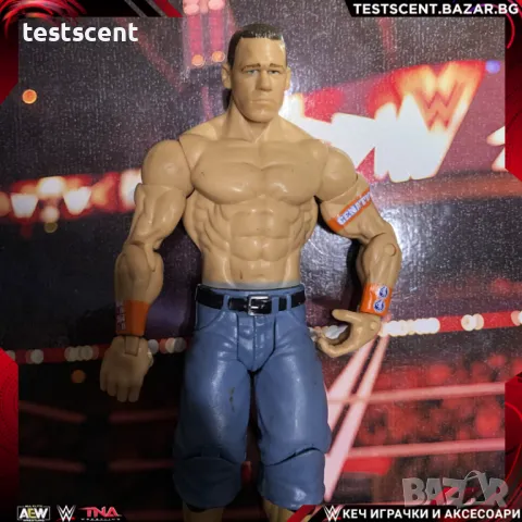 Екшън фигура WWE John Cena Джон Сина Mattel Basic Blue Cargo Orange Bands figure играчка, снимка 1 - Колекции - 49149996