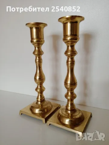 двойка кристални и месингови свещници , снимка 12 - Декорация за дома - 43141580