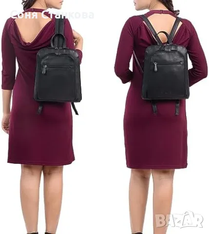 STILORD -  Кожена дамска раница., снимка 11 - Раници - 45120447