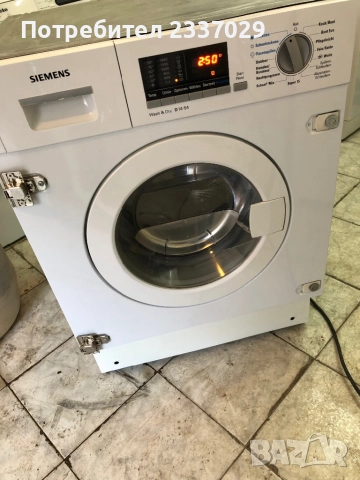 Пералня+сушилня:Сименс-6/4кг-1год гаранция,комбиниран уред за вграждане,висок клас,дисплей, снимка 4 - Перални - 52813959