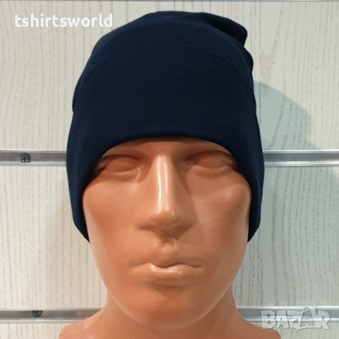 Нова зимна шапка с подгъв в черен цвят, снимка 2 - Шапки - 39325599