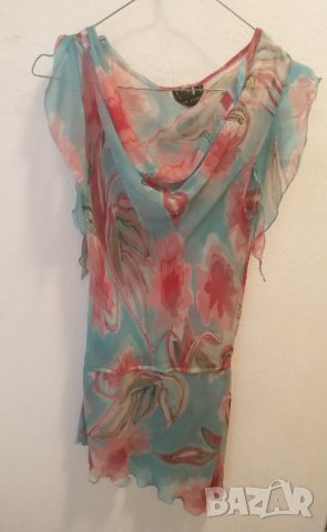 Асиметрична ефирна дамска блуза, снимка 1 - Туники - 33482598
