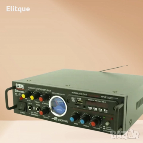 Караоке Аудио Домашен усилвател UKC AV-339A + BLUETOOTH, снимка 3 - Друга електроника - 52832229