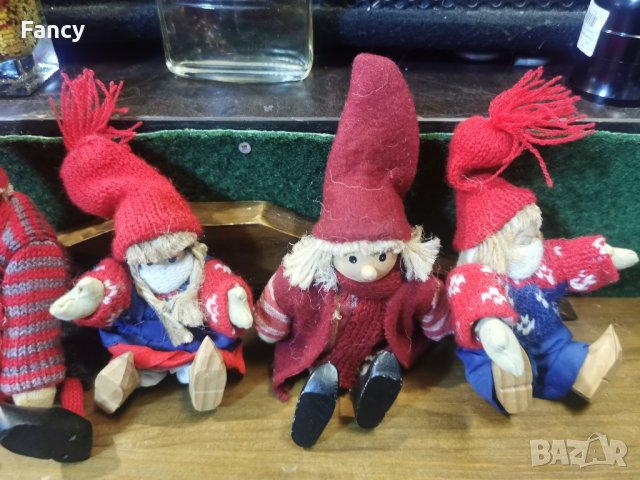 Семейство коледни играчки, естествени материали 6 бр, снимка 6 - Антикварни и старинни предмети - 43377558