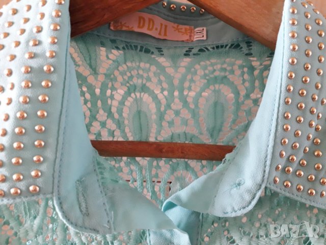 Дамска лятна блуза риза от дантела с копчета , снимка 3 - Ризи - 28901725