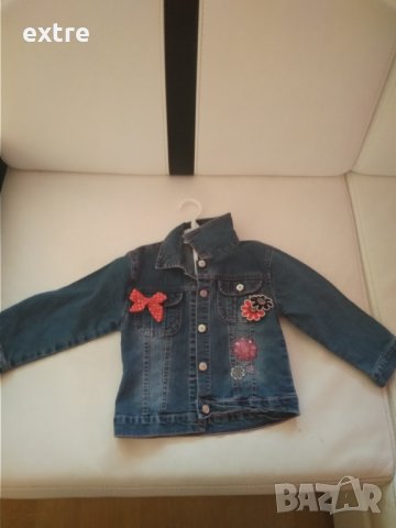 Детско дънково яке размер 6 4-6 години ново