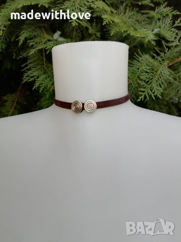 Ръчно изработен чокър, снимка 2 - Колиета, медальони, синджири - 43245971