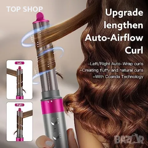 Нов Стилизиращ Сет Сешоар 5 в 1 с Иновативно Къдрене 110K об/мин за коса жени прическа, снимка 6 - Сешоари - 49214957