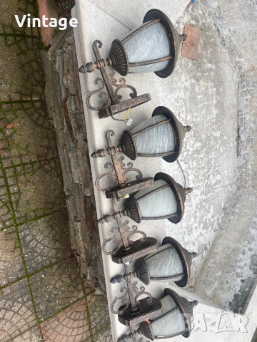 Фенери старо злато 12бр, снимка 3 - Лампи за стена - 53610161