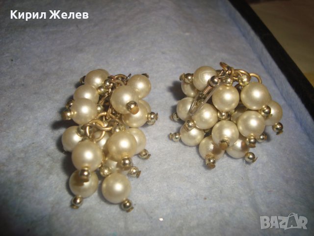 РЕТРО ВИНТИДЖ АР НУВО СТИЛ ПЕРЛЕНИ ПОЗЛАТЕНИ ОБЕЦИ 27685, снимка 4 - Обеци - 37715780