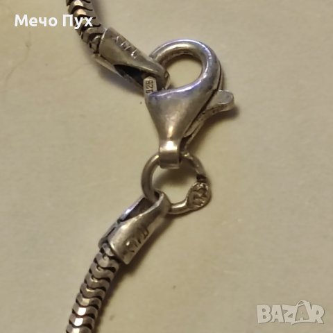 Сребърен синджир с висулка Булгари (231), снимка 5 - Колиета, медальони, синджири - 43688996