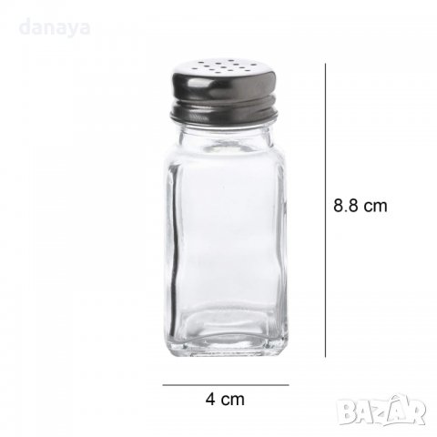 3594 Комплект стъклени солнички, 2 броя, снимка 4 - Аксесоари за кухня - 39869738