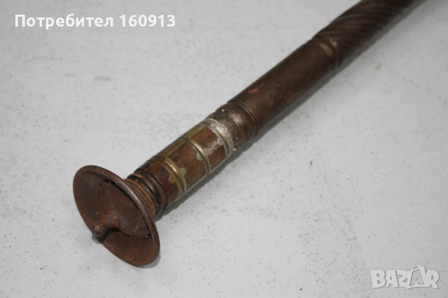 Оригинален Старинен Османски Азиатски Боен Буздоган . , снимка 5 - Антикварни и старинни предмети - 51443200