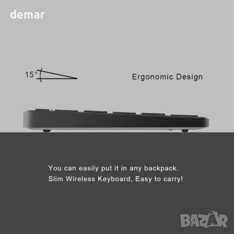 Безжична цифрова клавиатура LICAEVEY, 22 клавиша с тъчпад, Bluetooth, снимка 3 - Клавиатури и мишки - 52076864