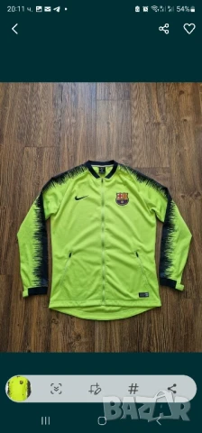 Страхотно мъжко горнище NIКЕ FCB  размер L, снимка 2 - Спортни дрехи, екипи - 50539333