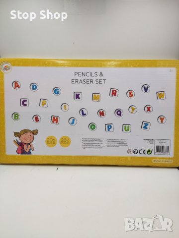 Сет цветни моливи и гумички 46 броя , снимка 2 - Рисуване и оцветяване - 44032823