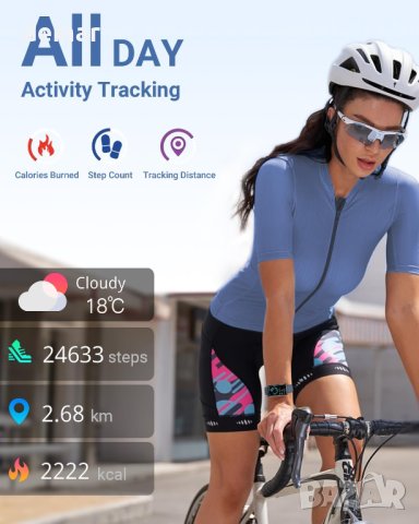 Health Fitness Tracker с 24/7 сърдечен ритъм, кислород в кръвта,кръвно, снимка 2 - Смарт гривни - 43744446