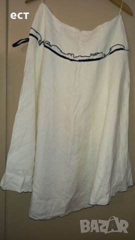 Ленена асиметрична пола, снимка 2 - Поли - 36944500