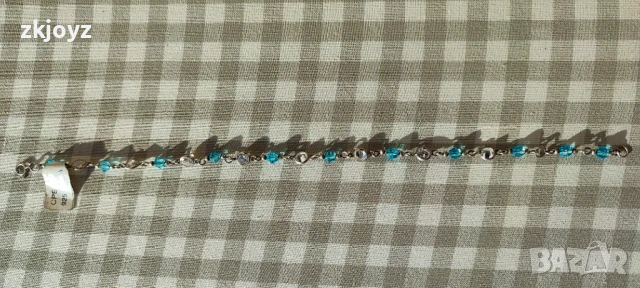 НОВА СРЕБЪРНА ГРИВНА ЗА КРАК С ЦИРКОНИИ 4.30 ГРАМА/ ПРОБА 925 , снимка 2 - Гривни - 51160469