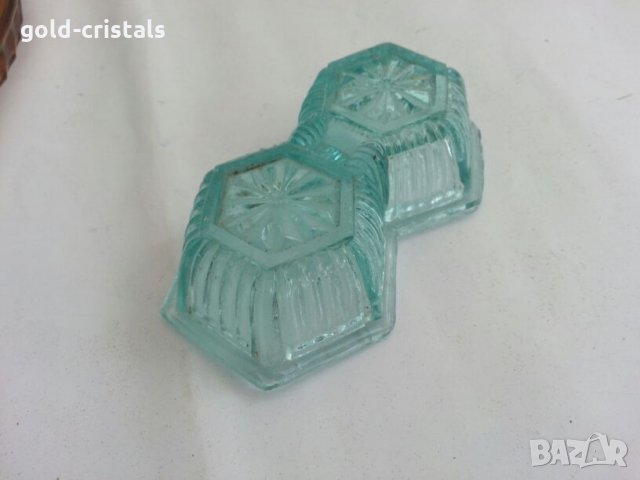 стара стъклена солница , снимка 3 - Антикварни и старинни предмети - 26676419