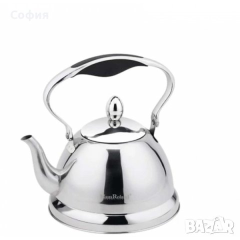 Луксозен чайник за чай с цедка, висококачесвен инокс, 1L
